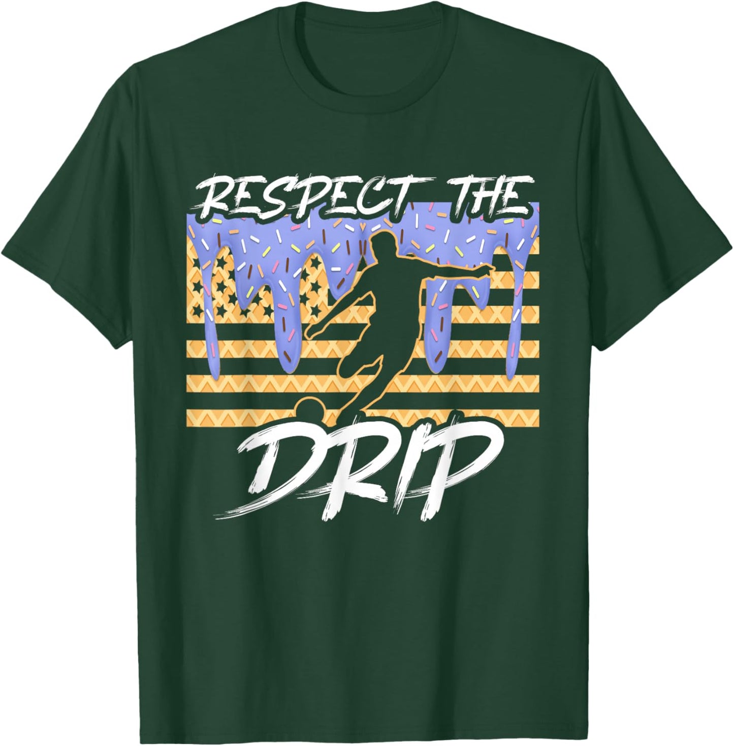 Soccer Drip Boys Dripping Ice Cream Respect The Drip T-Shirt - T-Shirt | Forest