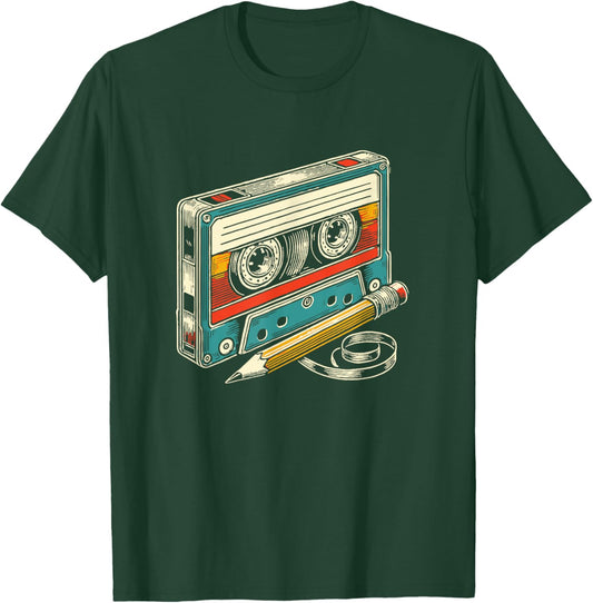 Mixtape Cassette 90s Retro Costume Nostalgia Old School Vibe T-Shirt - T-Shirt | Forest