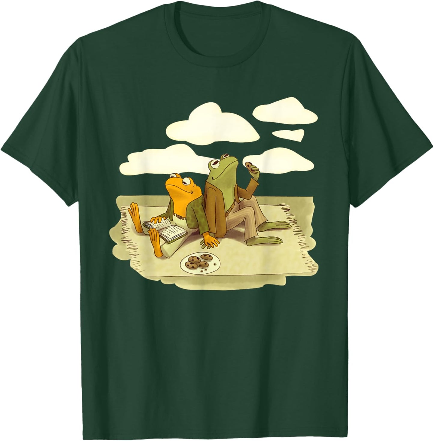 Book Frog Toad Vintage Book Frog Book Frog Reading Book T-Shirt - T-Shirt | Forest