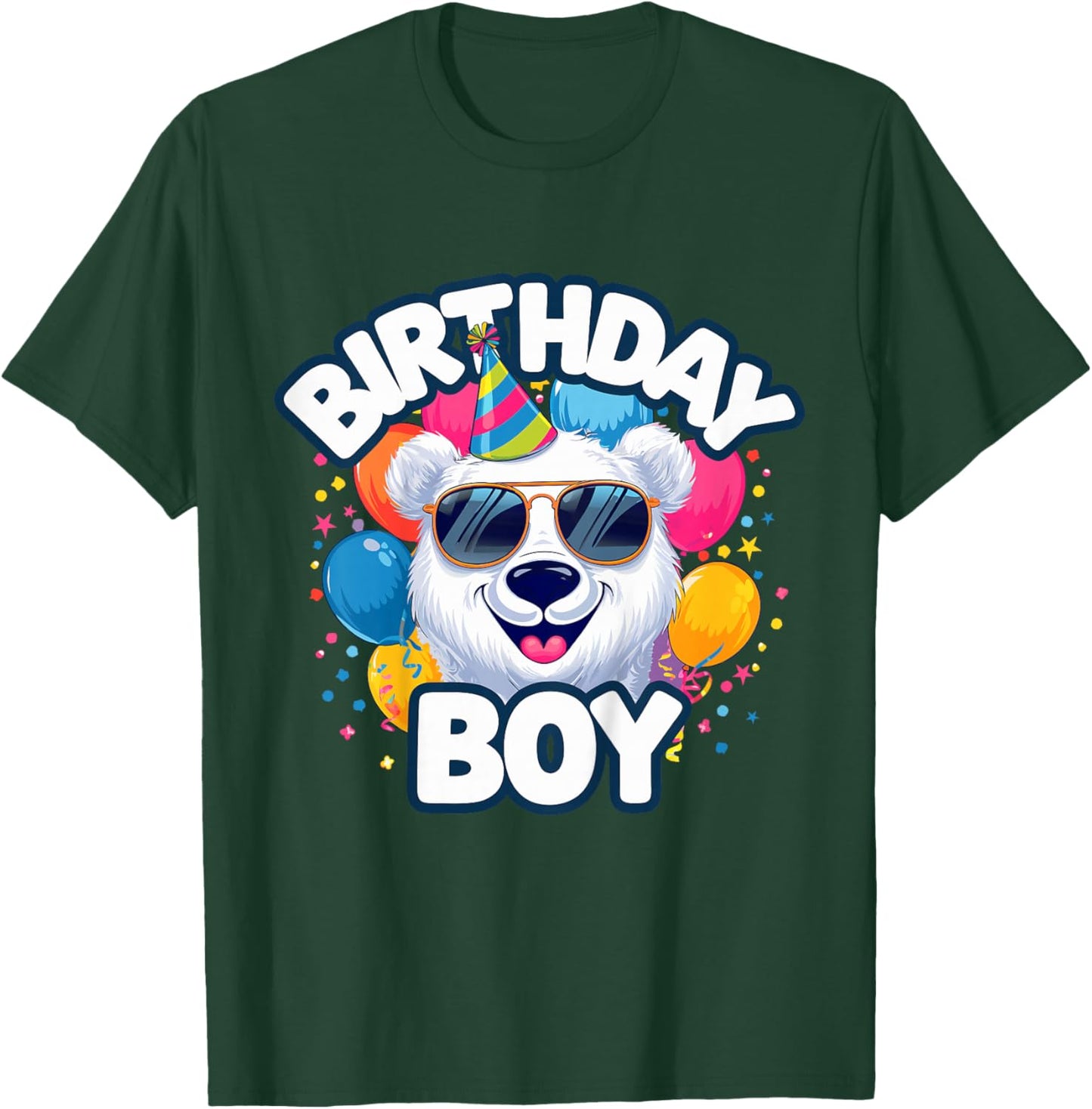 Kids Birthday Boy Polar Bear Kids T-Shirt - T-Shirt | Forest