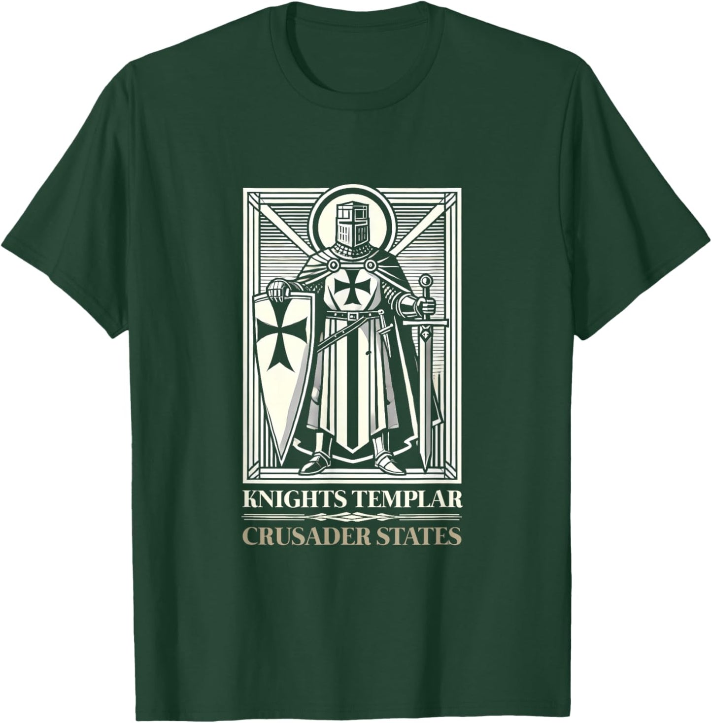 Knights Templars An Elite Unit of Military History Crusaders , Black, S T-Shirt - T-Shirt | Forest