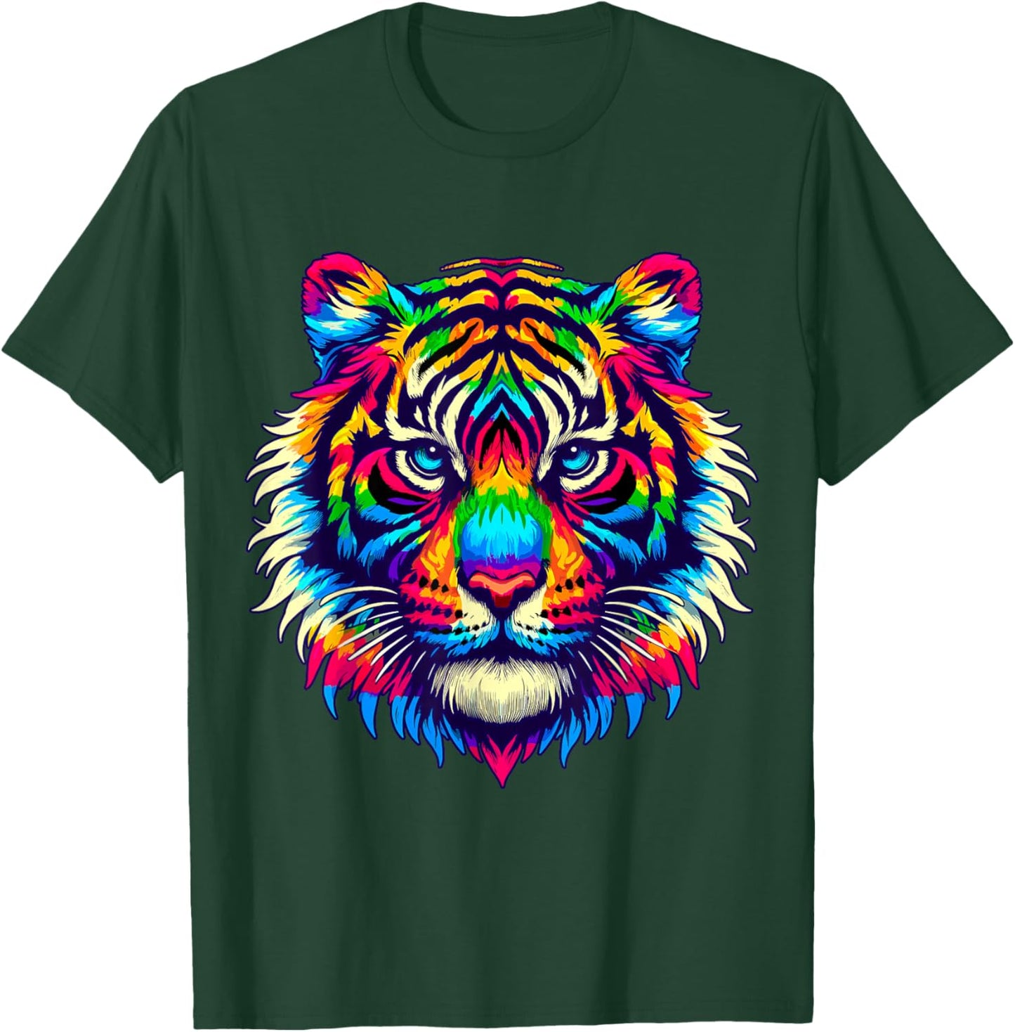 Tie-Dye Tiger Hippie Peace T-Shirt - T-Shirt | Forest