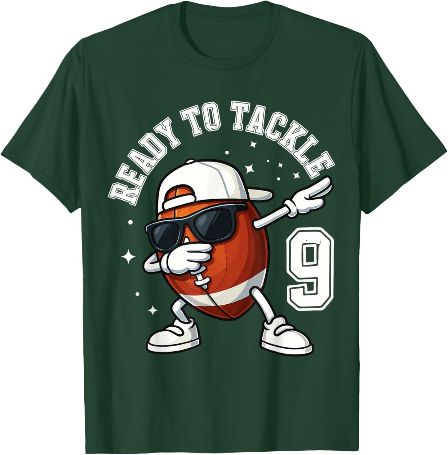 Ready to Tackle 9 Football Party T-Shirt - T-Shirt | Forest