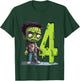 Kids Scary Zombie - four Years - creepy 4th Birthday Halloween T-Shirt - T-Shirt | Forest