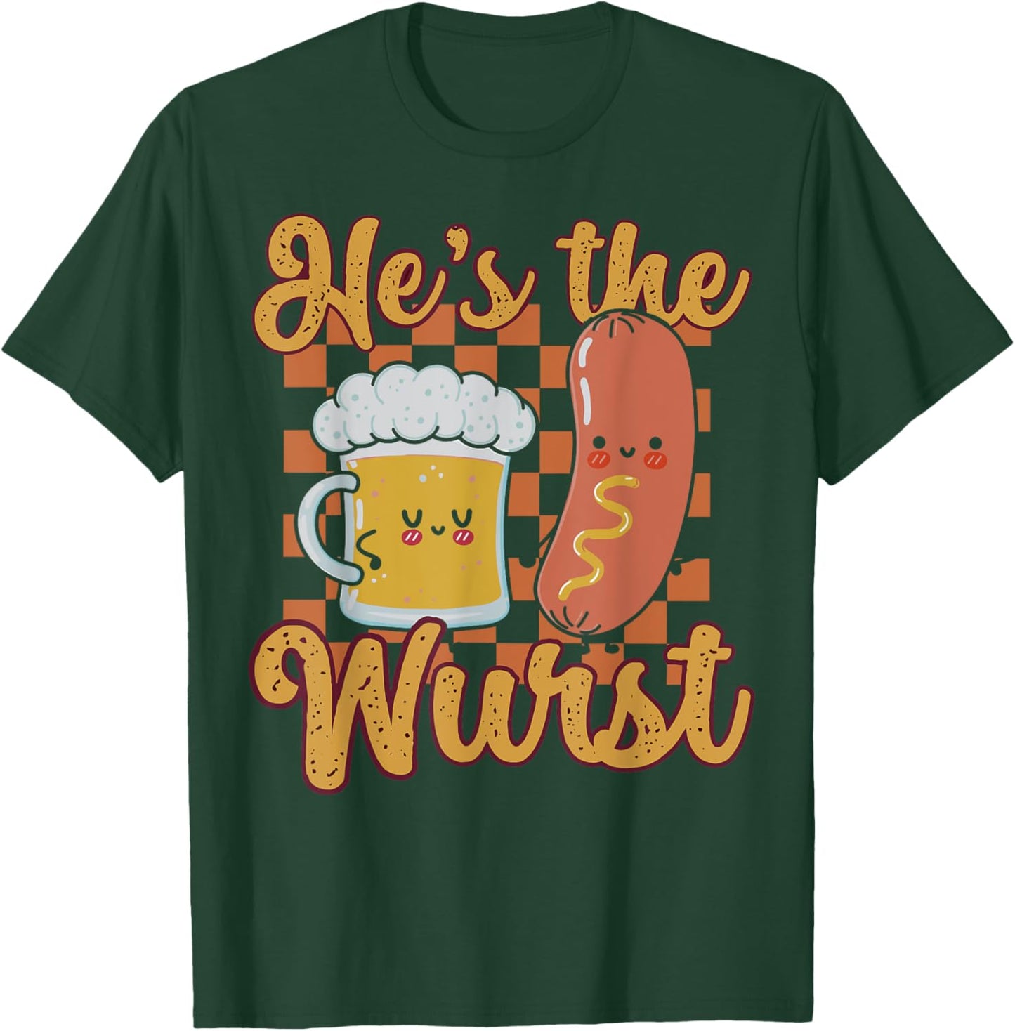 Oktoberfest German Drinking He's The Wurst Couple Matching T-Shirt - T-Shirt | Forest