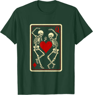 Skeleton Card Goth Emo T-Shirt - T-Shirt | Forest