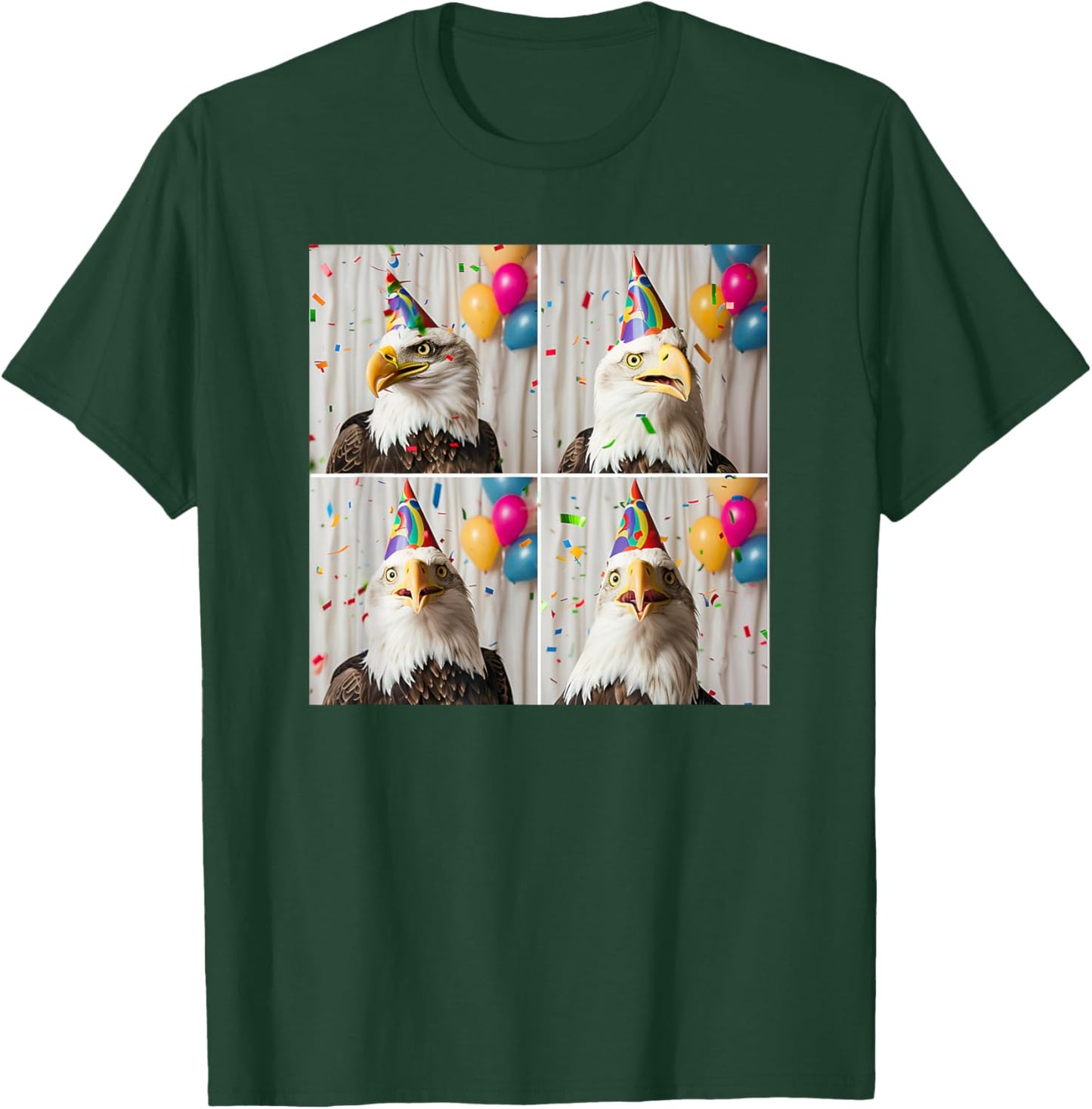 Bald Eagle Face Happy Bird Of Prey Portrait Eagle Birthday T-Shirt - T-Shirt | Forest