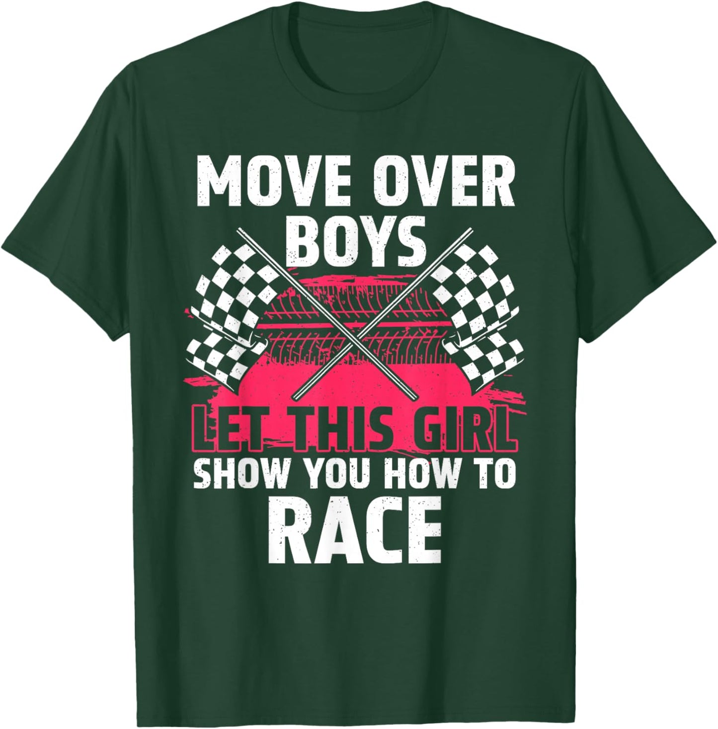 Car Racing Art Girls Race Track Race Car Driver T-Shirt - T-Shirt | Forest