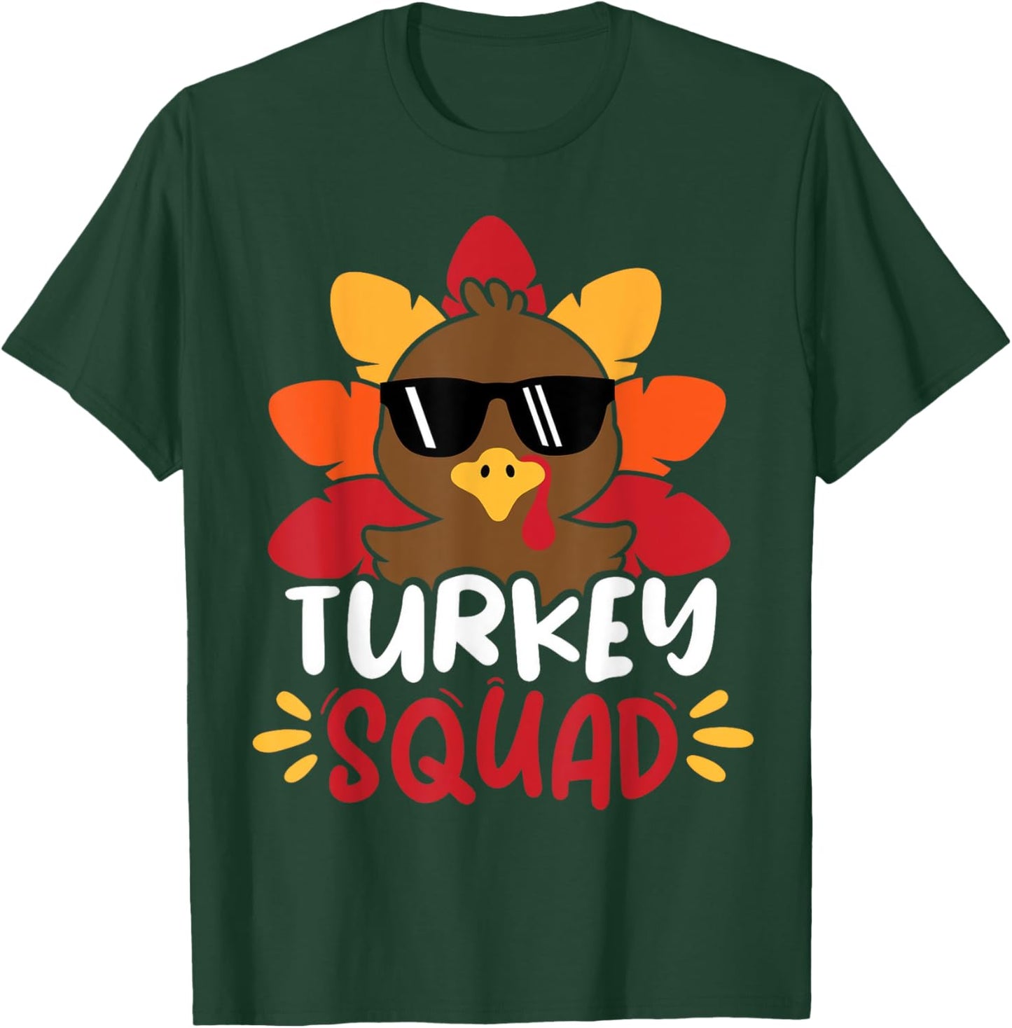Turkey Trot Squad Little Boys Funny Thanksgiving Toddler T-Shirt - T-Shirt | Forest