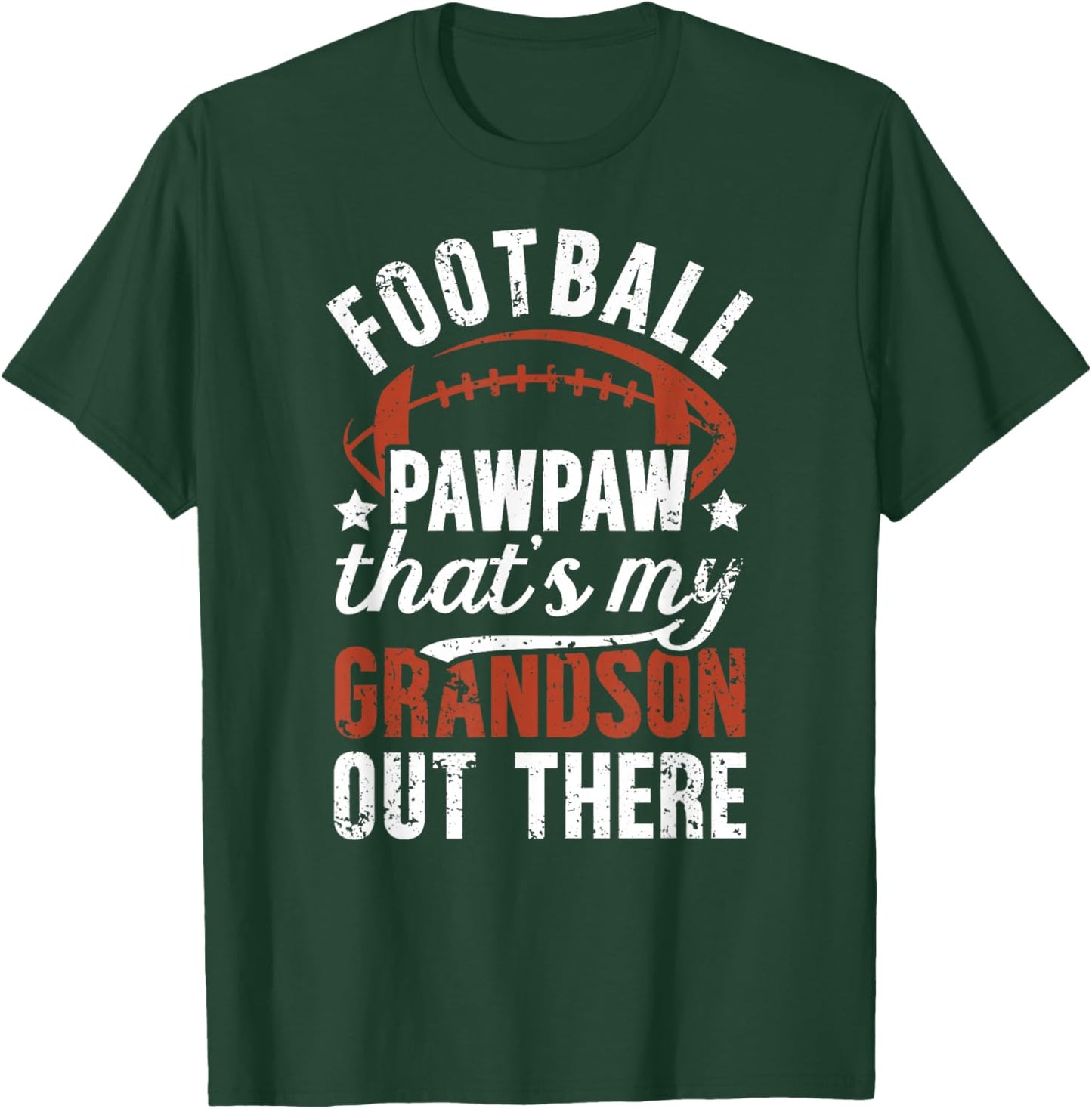Proud Football Pawpaw Of A Football Player Pawpaw T-Shirt - T-Shirt | Forest