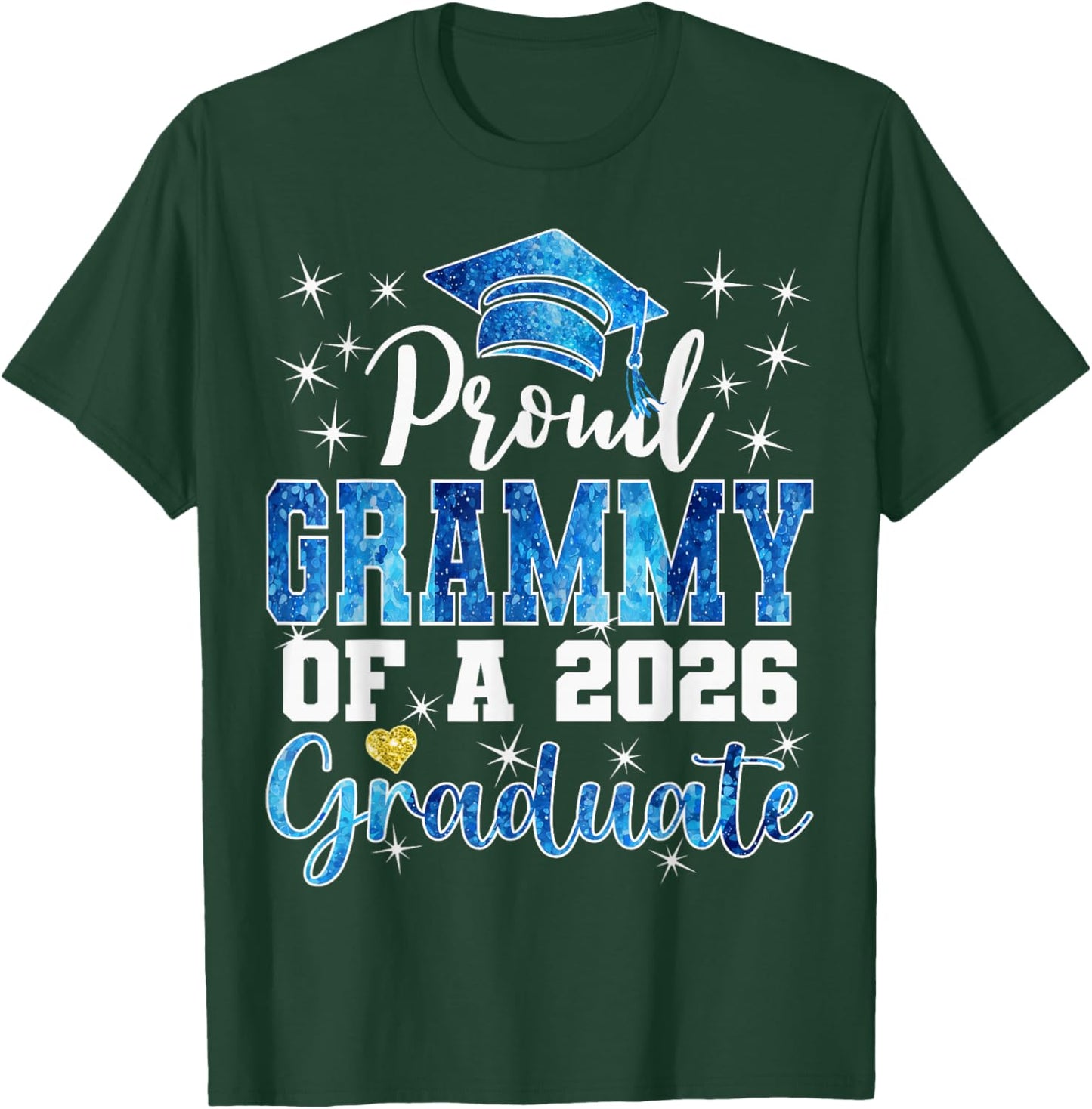 Super Proud Grammy of 2026 Graduate Senior Graduation Family T-Shirt - T-Shirt | Forest