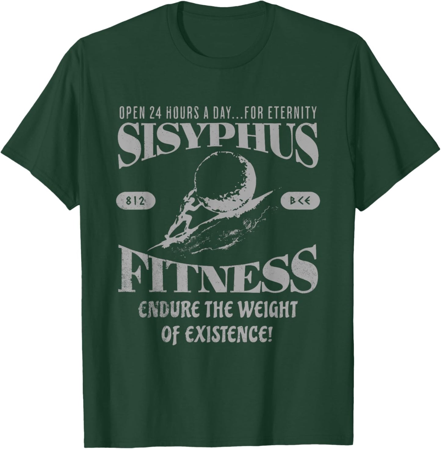 Sisyphus Fitness Funny Athlete Greek Mythology T-Shirt - T-Shirt | Forest