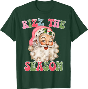Rizz the Season Funny Christmas Rizzmas Santa Claus Rizzler T-Shirt - T-Shirt | Forest