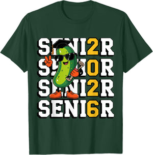 Funny Pickle Senior 2026 Graduation Cartoon Design T-Shirt - T-Shirt | Forest