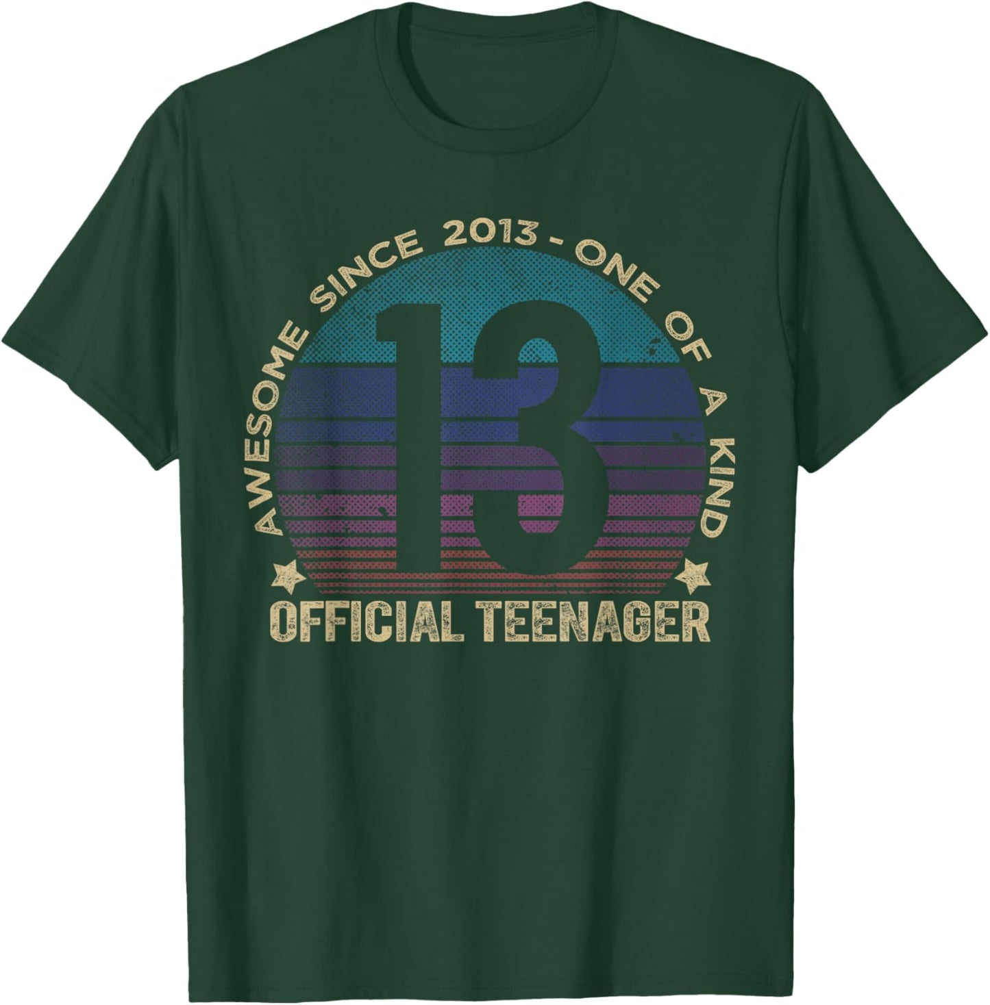 Official Teenager 13 Year Old Gifts Vintage 2013 Boys T-Shirt - T-Shirt | Forest