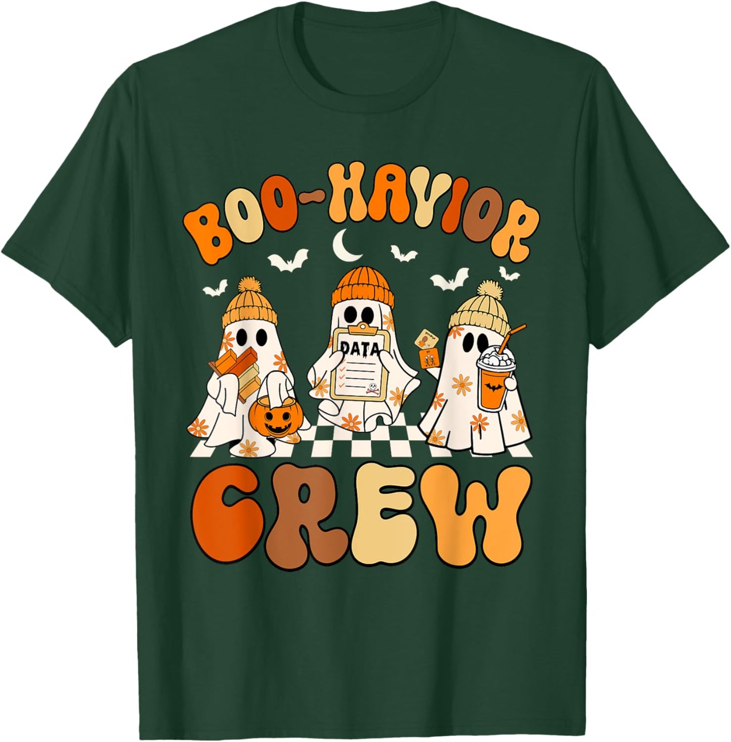 Boo-Havior Crew Behavior Analyst Halloween ABA T-Shirt - T-Shirt | Forest