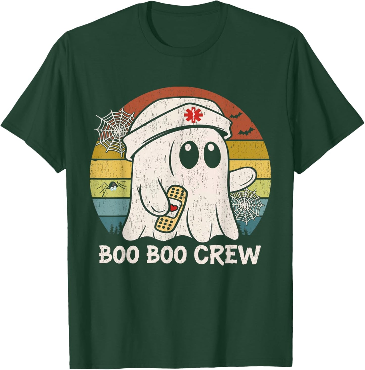 Boo Boo Crew Nurse Shirt Funny Ghost Women Halloween Nurse T-Shirt - T-Shirt | Forest