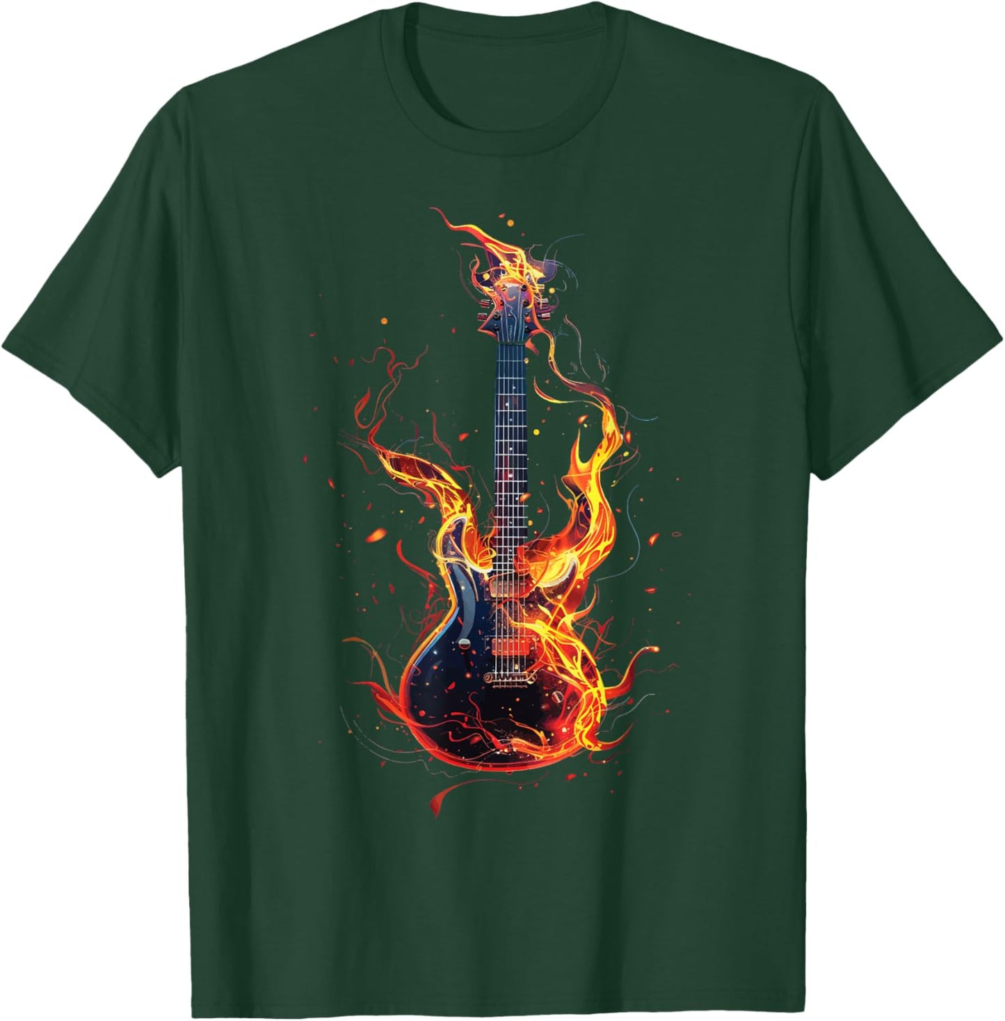 Guitar Guitars Player Guitarist T-Shirt - T-Shirt | Forest
