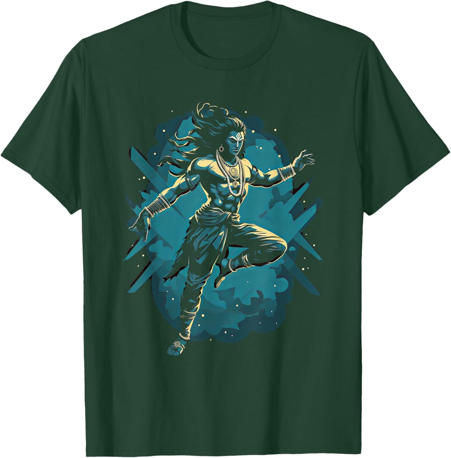 Shiva spiritual hindu god tandava dance yoga meditation T-Shirt - T-Shirt | Forest