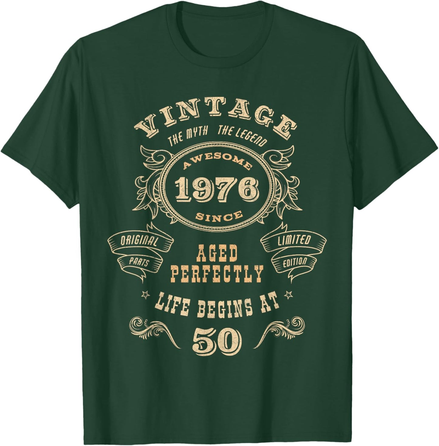 50-Year-Old 50th Birthday - Vintage 1976 T-Shirt - T-Shirt | Forest