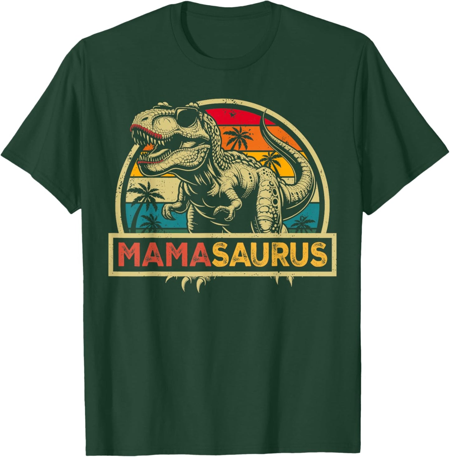 Mamasaurus T Rex Dinosaur Mama Saurus Family Matching T-Shirt - T-Shirt | Forest