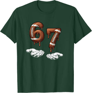 Six Seven 67 Meme Funny Gen Alpha Brain Red T-Shirt - T-Shirt | Forest