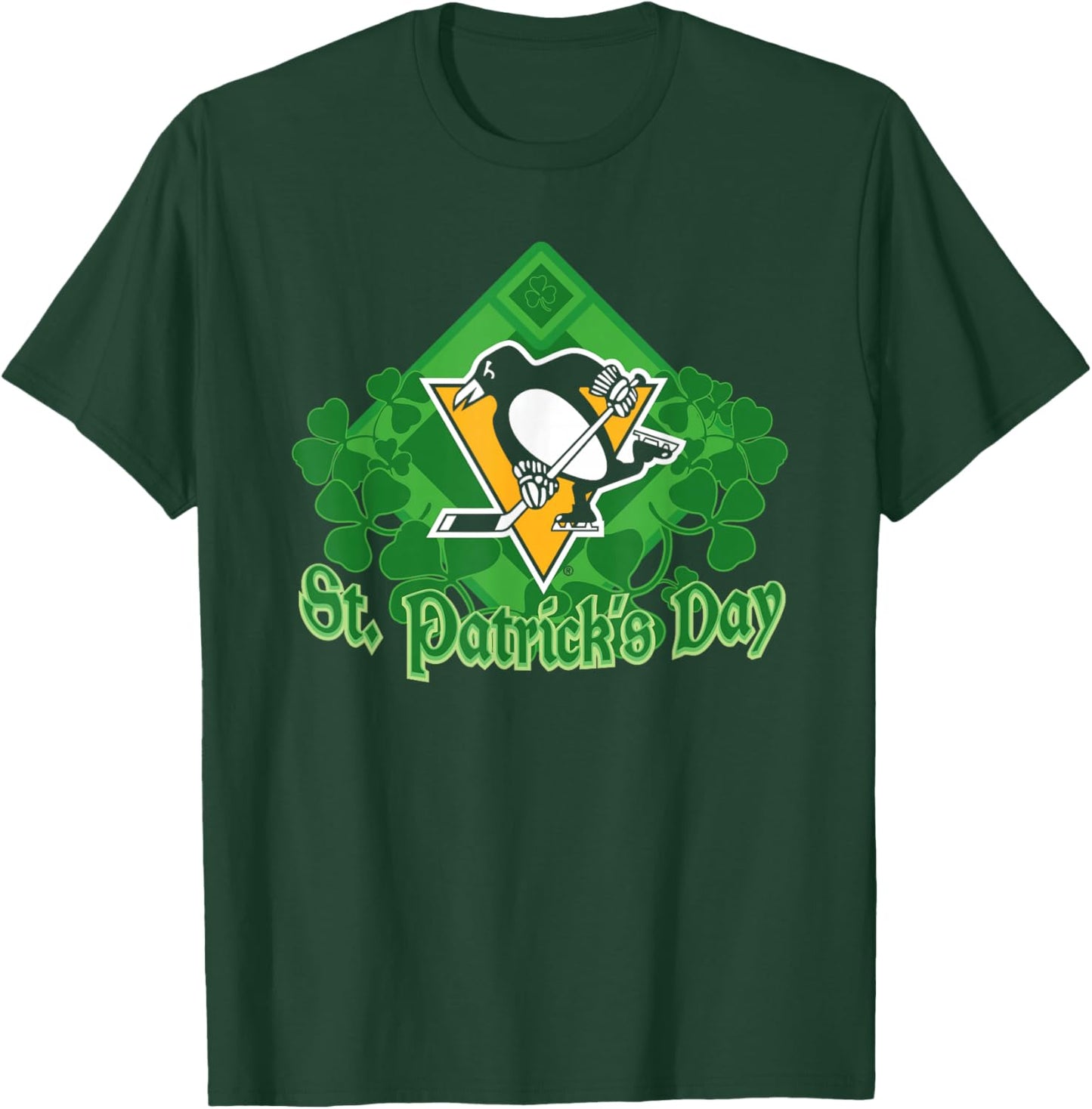Pittsburgh Penguins St. Patrick's Day Black NHL Licensed T-Shirt - T-Shirt | Forest
