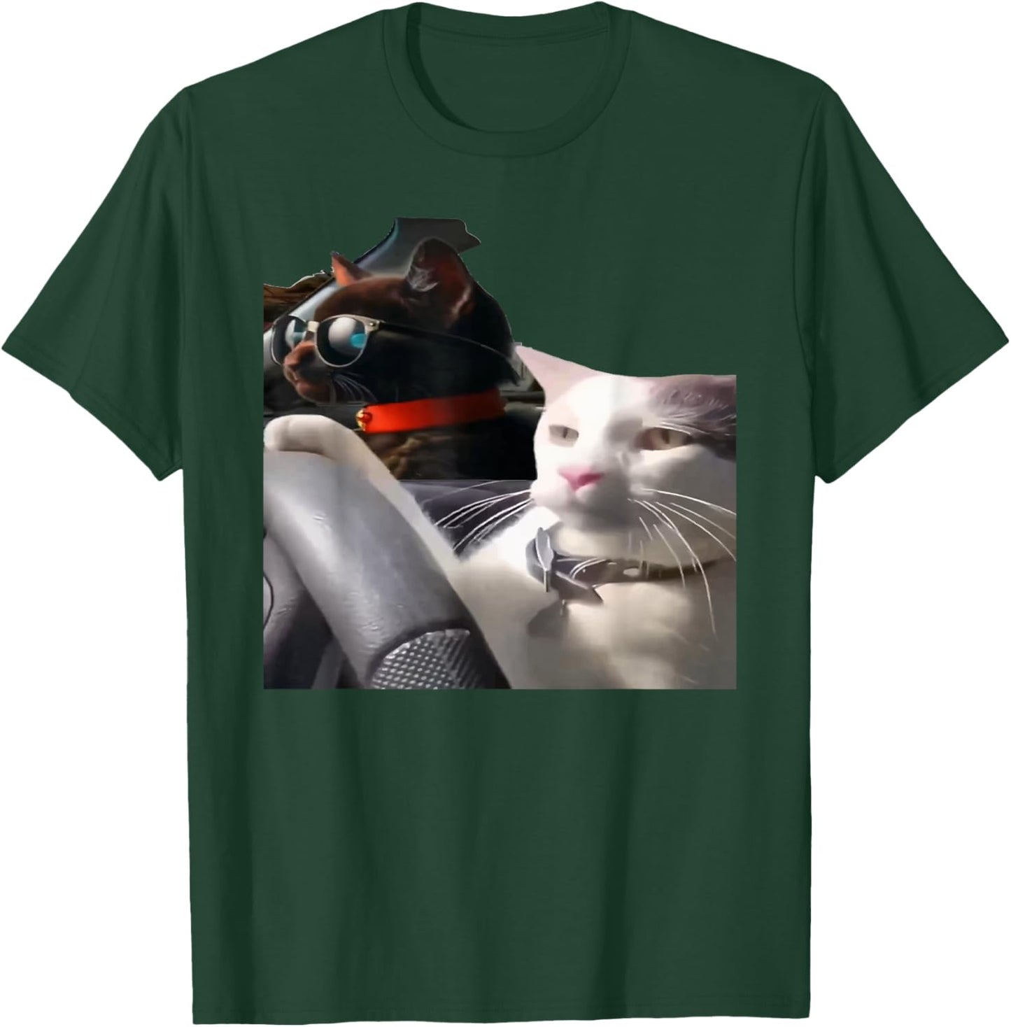 Cat Driving Meme T-Shirt - T-Shirt | Forest