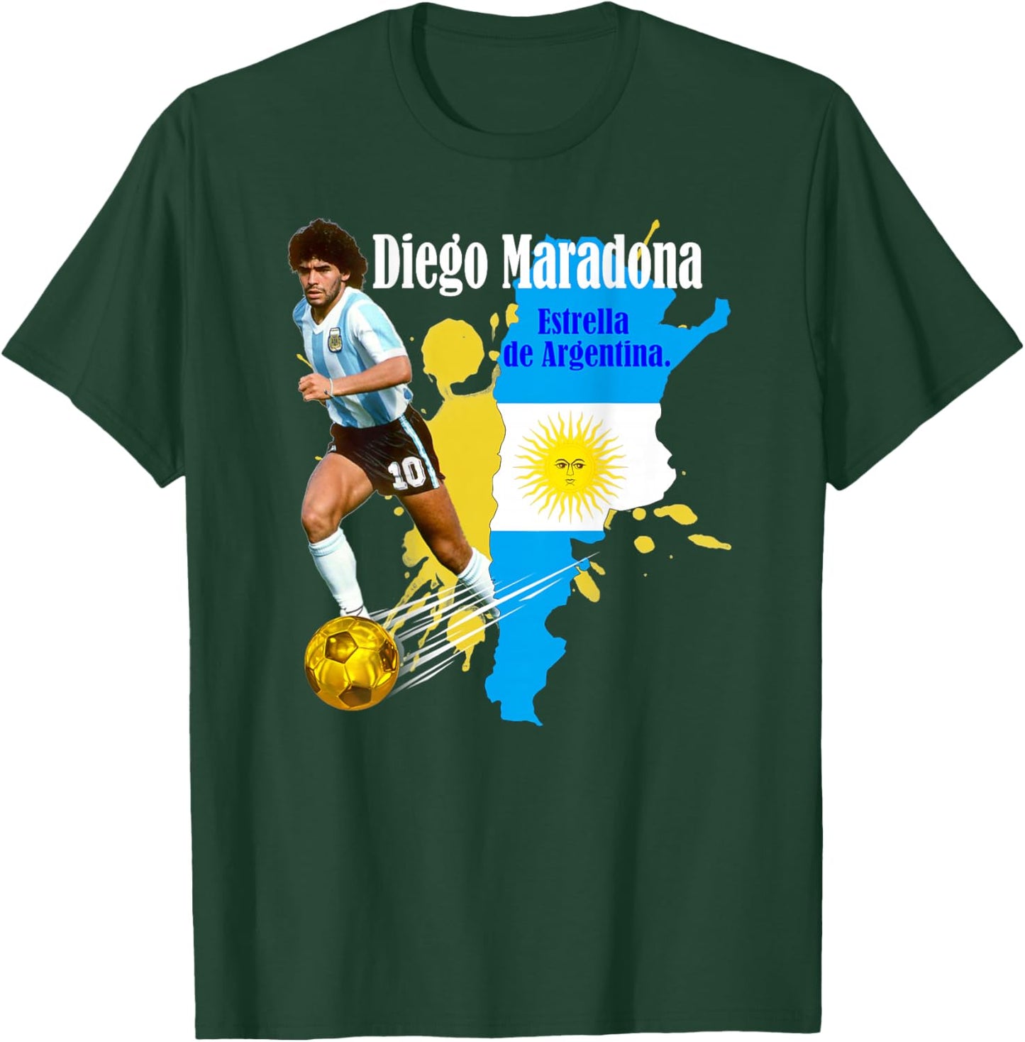 Diego Maradona_005_Back Printed T-Shirt - T-Shirt | Forest