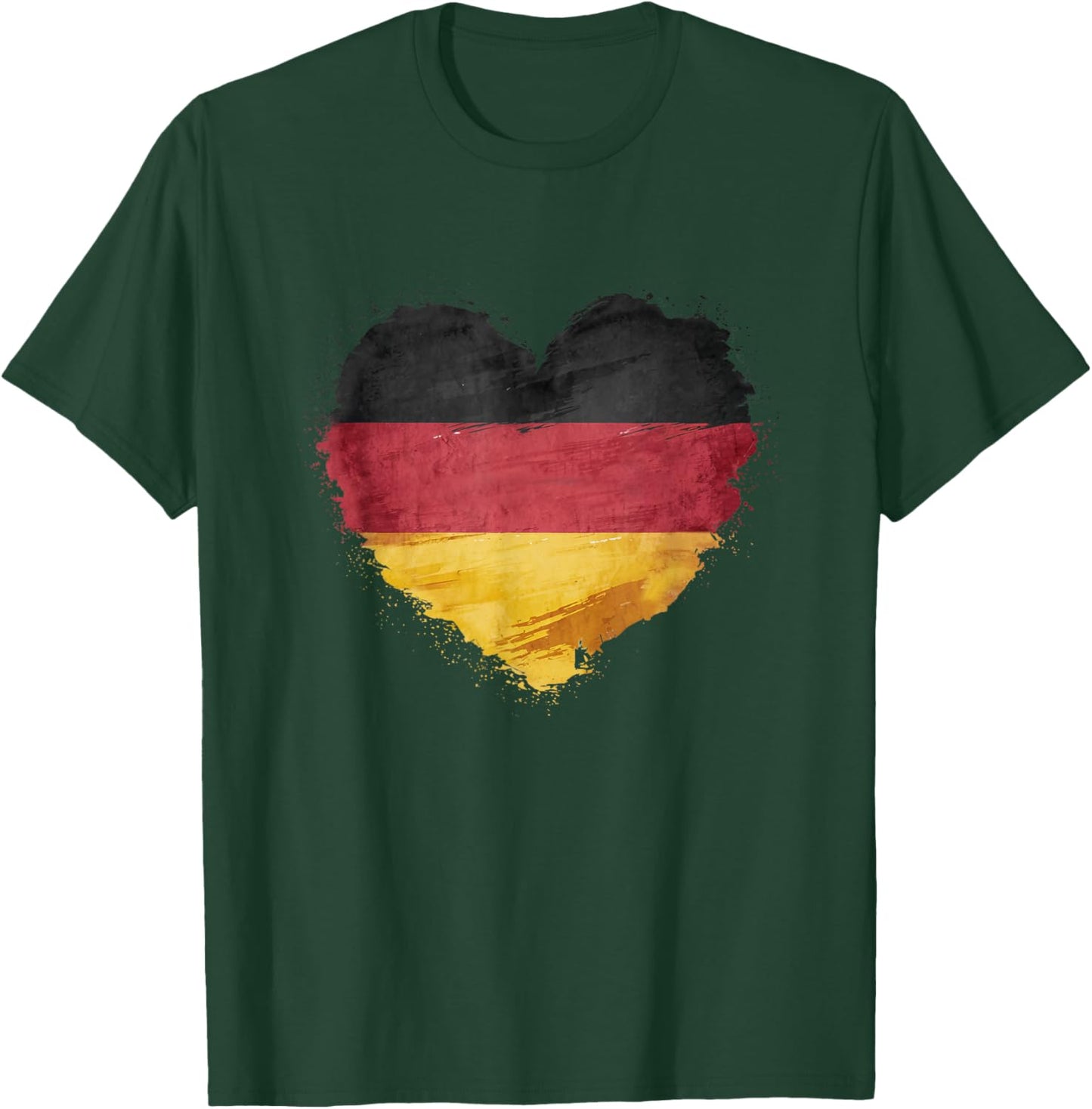 Deutsch Banner Fan Deutschland Flagge Herzform Kunst T-Shirt - T-Shirt | Forest