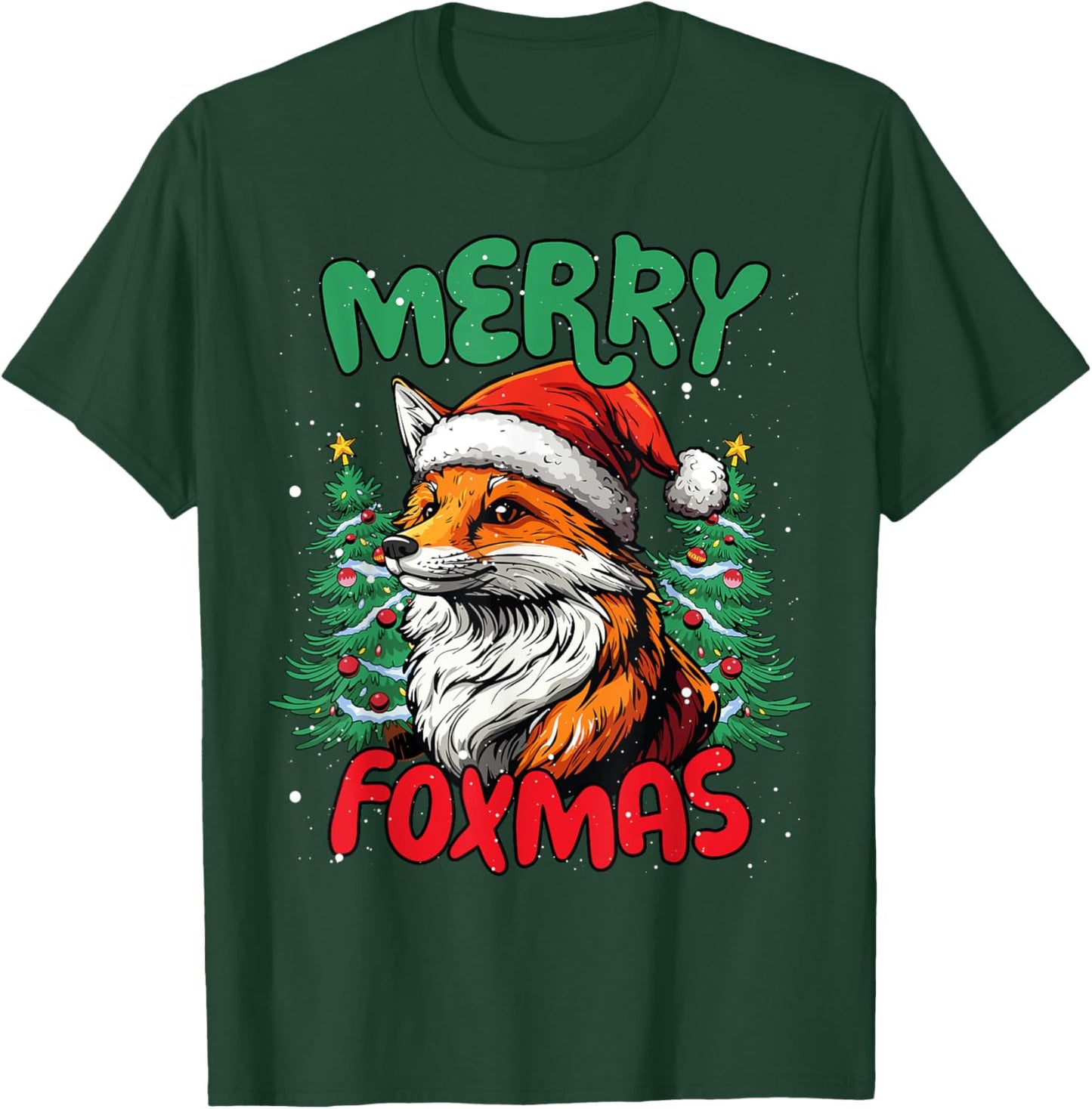 Merry Foxmas Funny Christmas Duck Lover T-Shirt - T-Shirt | Forest