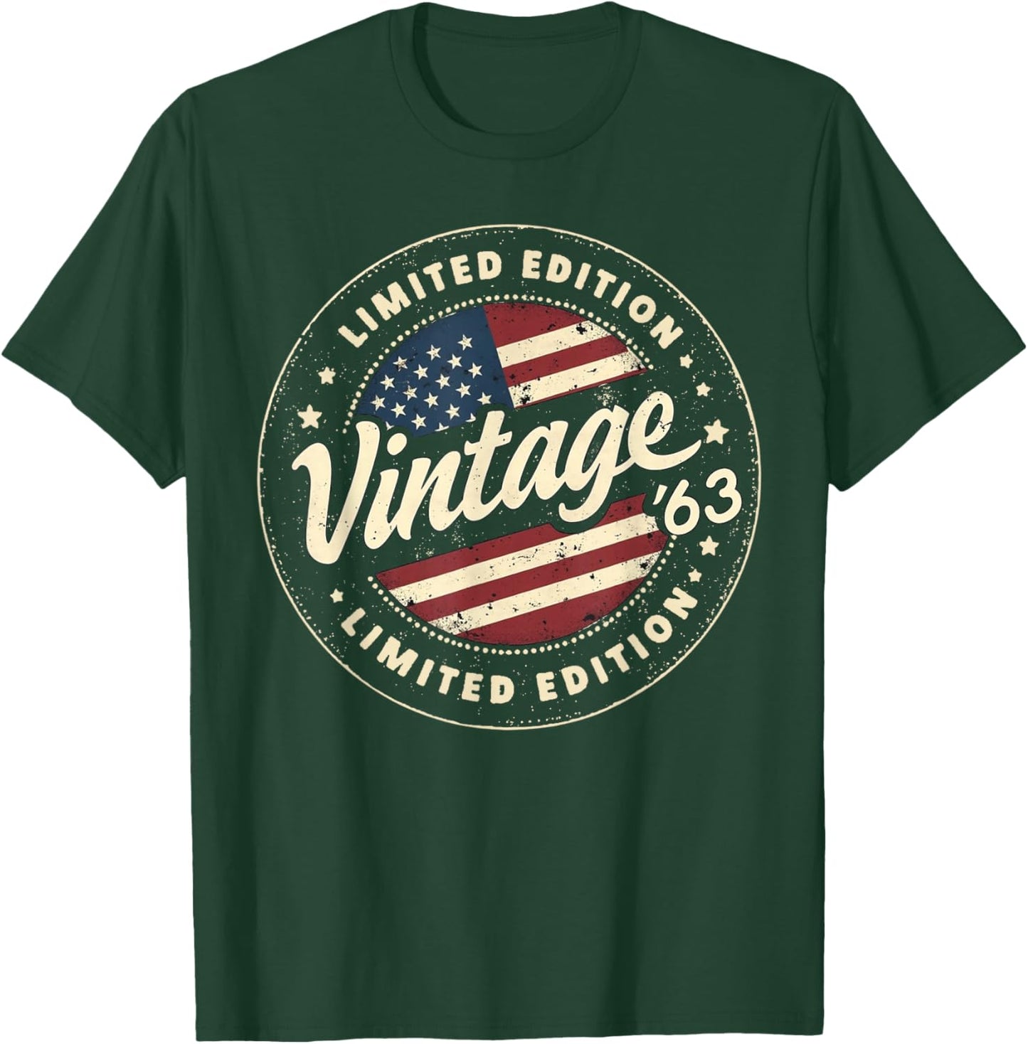 Vintage 62nd birthday men Born 1963 62 years old Bday T-Shirt - T-Shirt | Forest