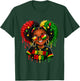 Kids Juneteenth Black Girl African Melanin Dripping 1865 T-Shirt - T-Shirt | Forest
