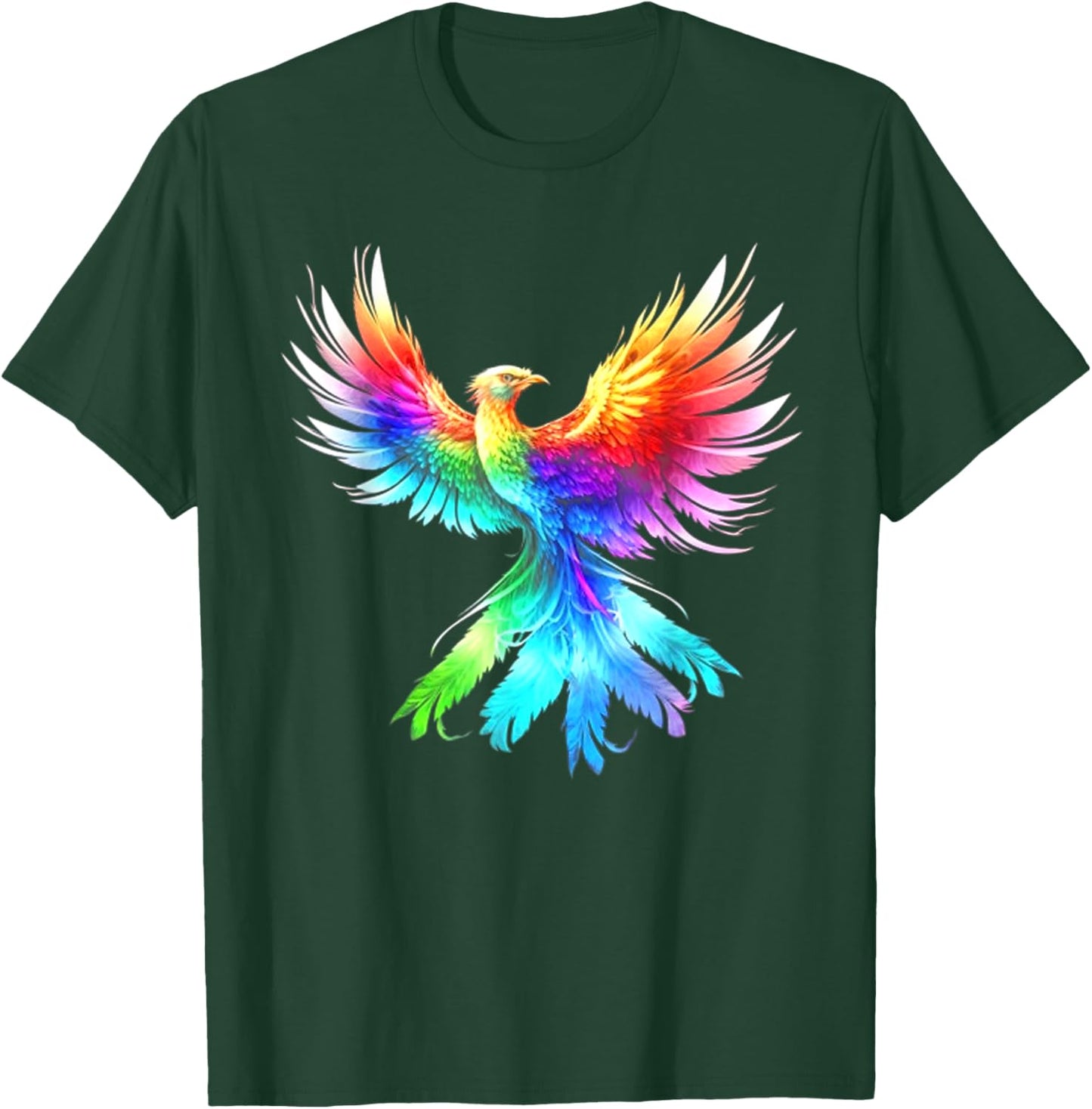 Phoenix Color Flower Moon Viking Valhalla North Myths Celtic T-Shirt - T-Shirt | Forest
