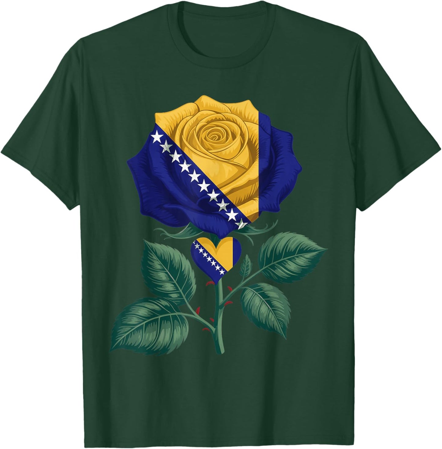 Bosnia and Herzegovina Roots Bosnian Flag T-Shirt - T-Shirt | Forest