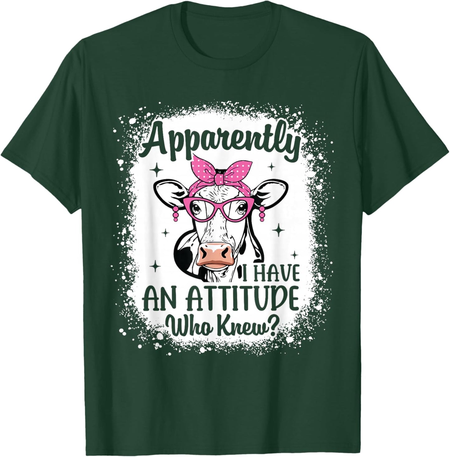 Funny Heifer Cow Sarcasm Cow Print Country Cow Farm Women T-Shirt - T-Shirt | Forest