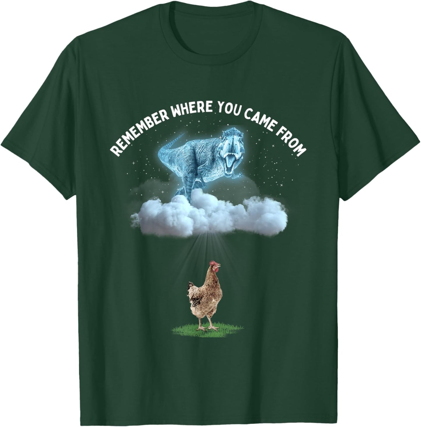 Remember Where You Came From Dinosaur and Chicken T-Shirt - T-Shirt | Forest