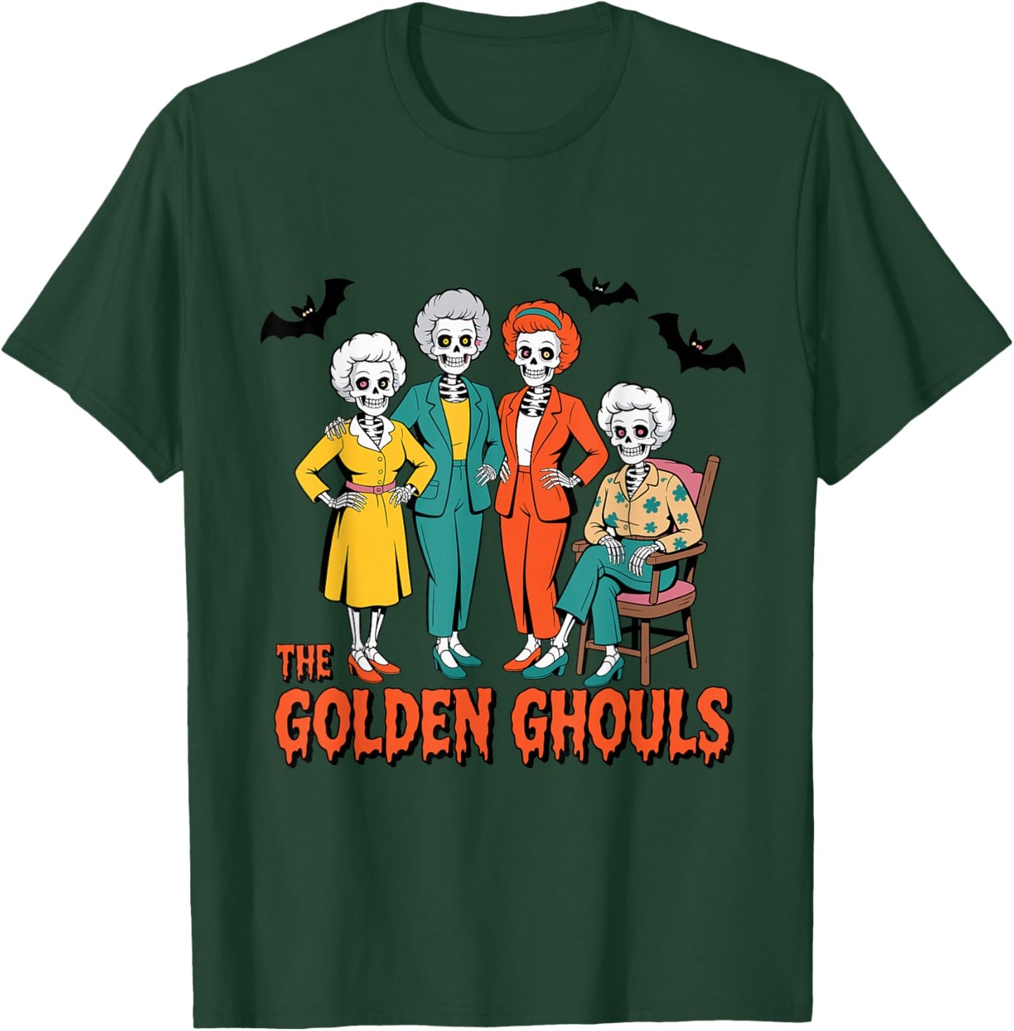 The Golden Ghouls Funny Halloween T-Shirt - T-Shirt | Forest