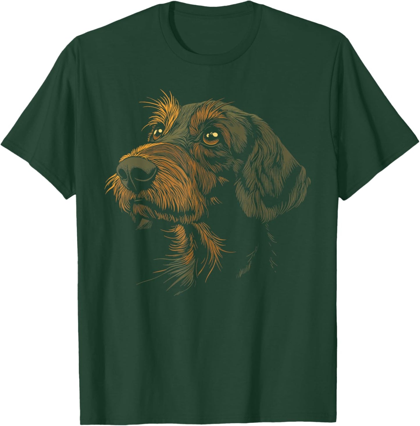 Rauhaardackel Dachshund Teckel Dog Hunting Dog Portrait T-Shirt - T-Shirt | Forest