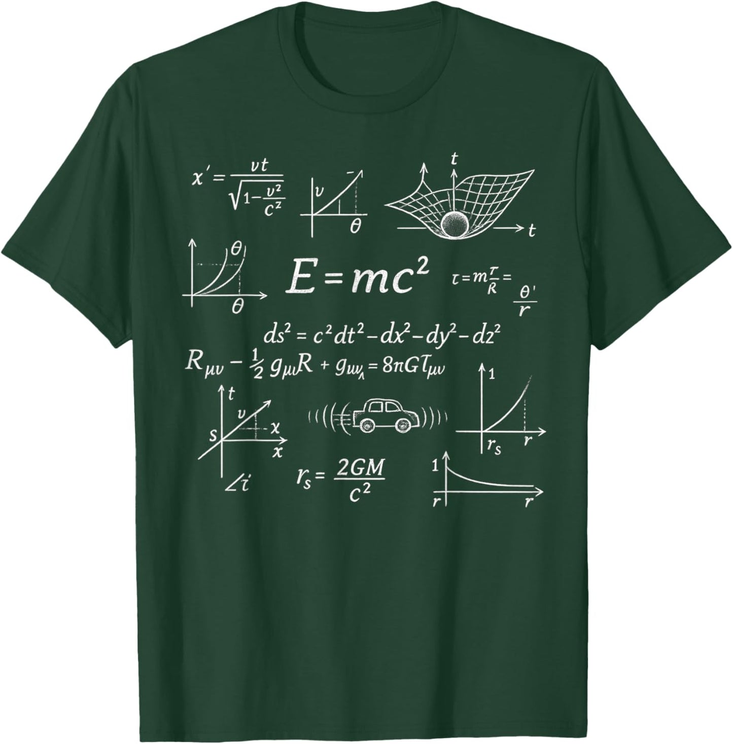 Einstein-Formeln für Wissenschaftsbegeisterte T-Shirt - T-Shirt | Forest