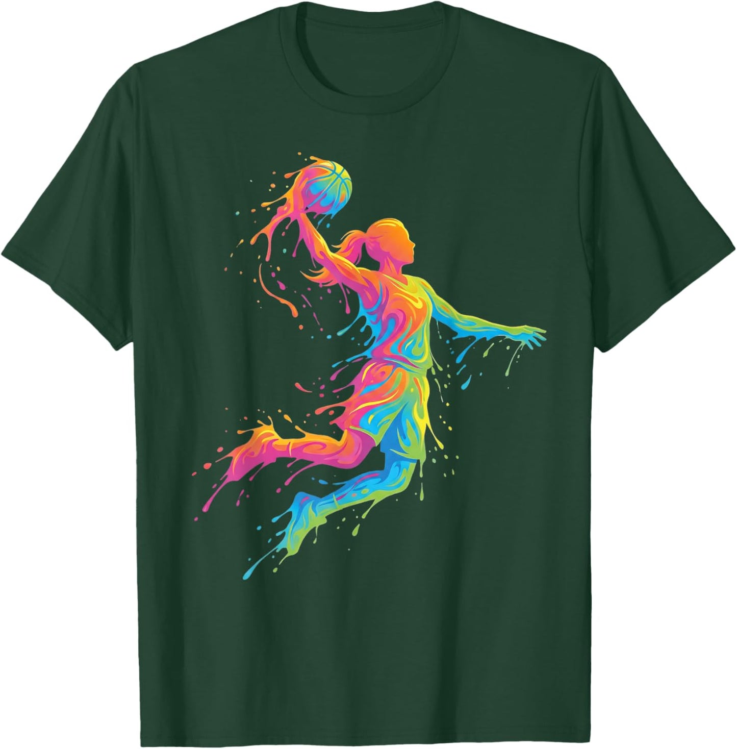Basketball Woman Child Girl Basketball Basketball T-Shirt - T-Shirt | Forest