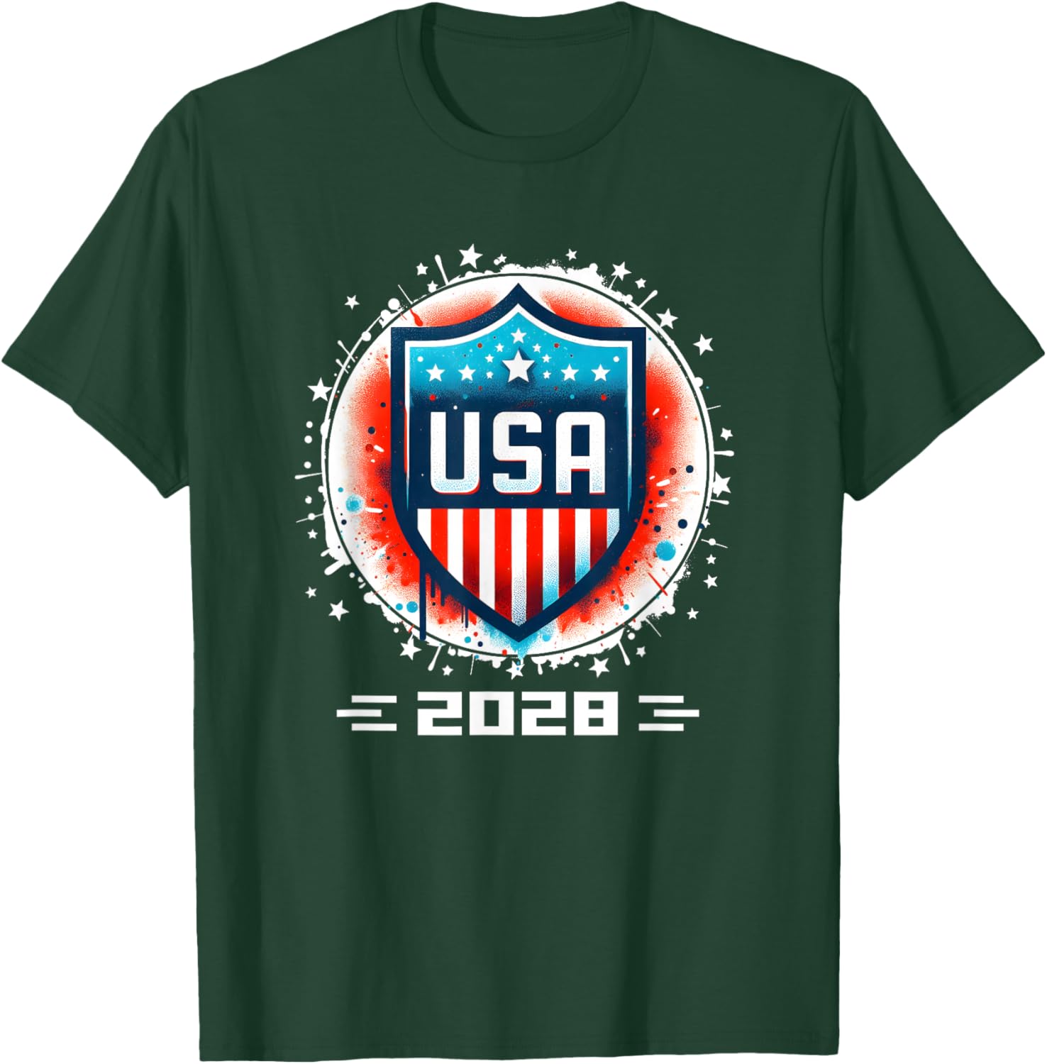 USA 2028 Go United States Sport USA Team 2028 USA T-Shirt - T-Shirt | Forest