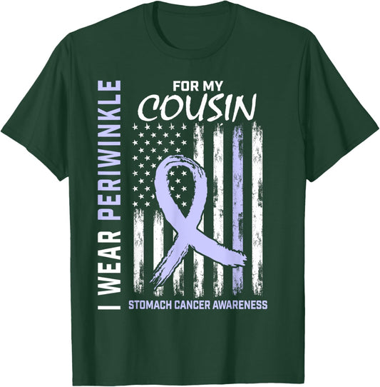Periwinkle For My Cousin Stomach Cancer Awareness Shirt T-Shirt - T-Shirt | Forest