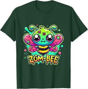 Zom-Bee Cute Halloween Creepy Zombie Bee Cartoon T-Shirt - T-Shirt | Forest
