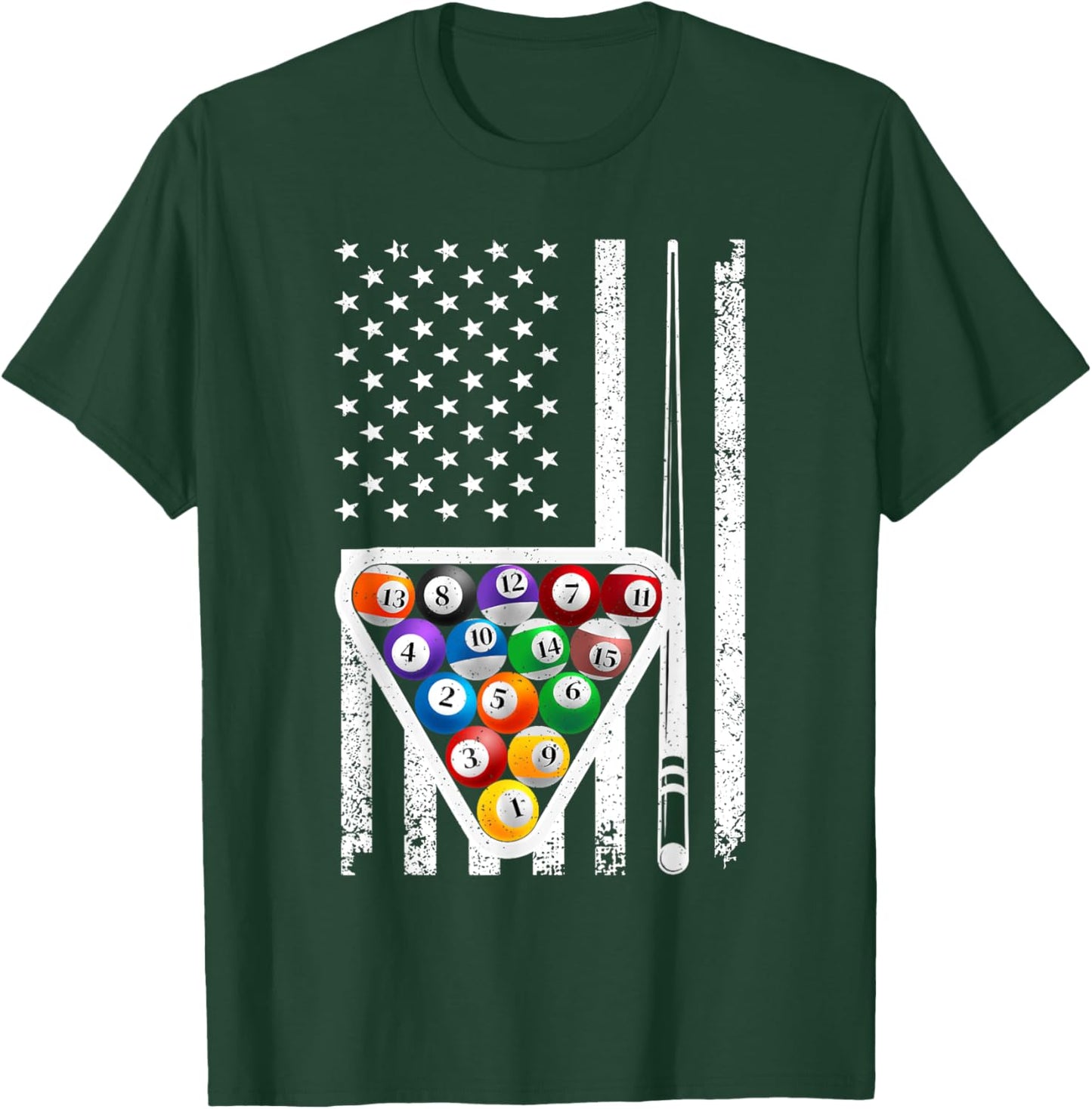 Funny Pool Art Women Billiards Player Billiard Lover T-Shirt - T-Shirt | Forest