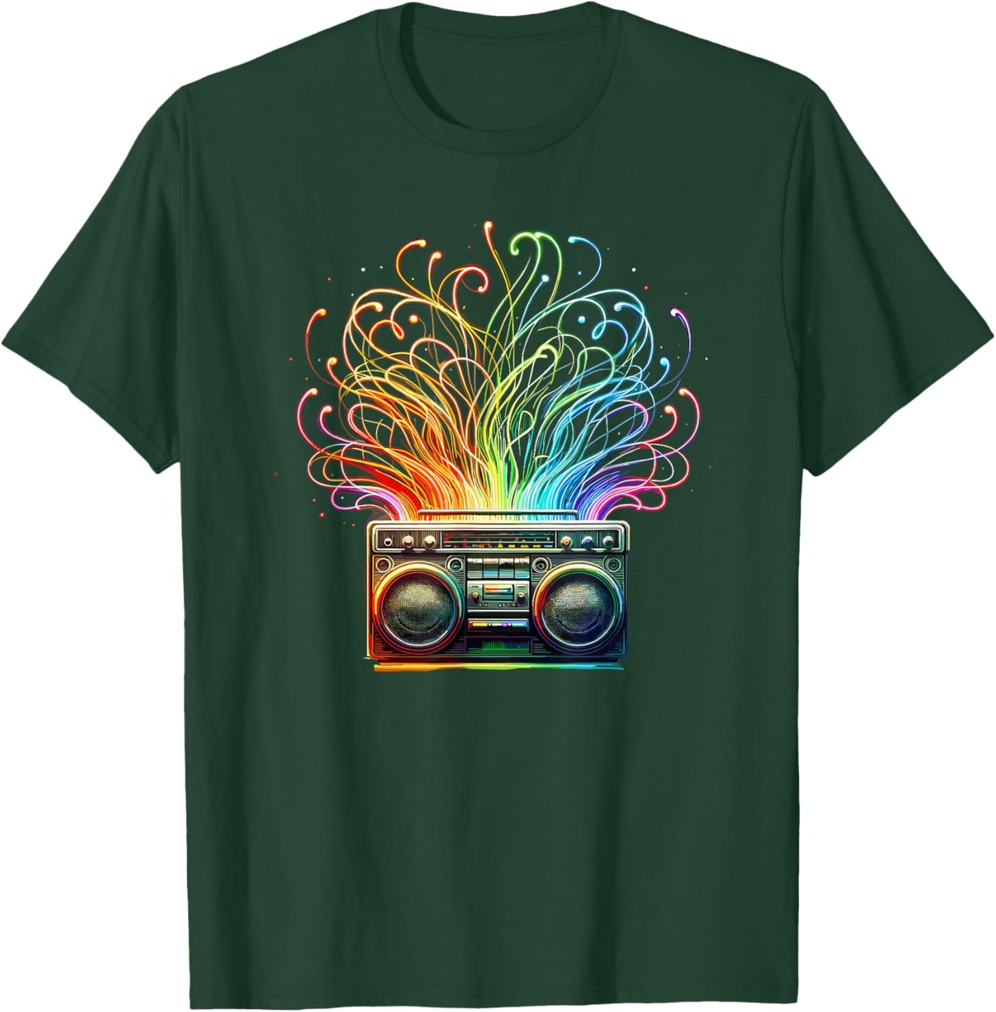 Boombox Old School 80s Music Hip Hop T-Shirt - T-Shirt | Forest