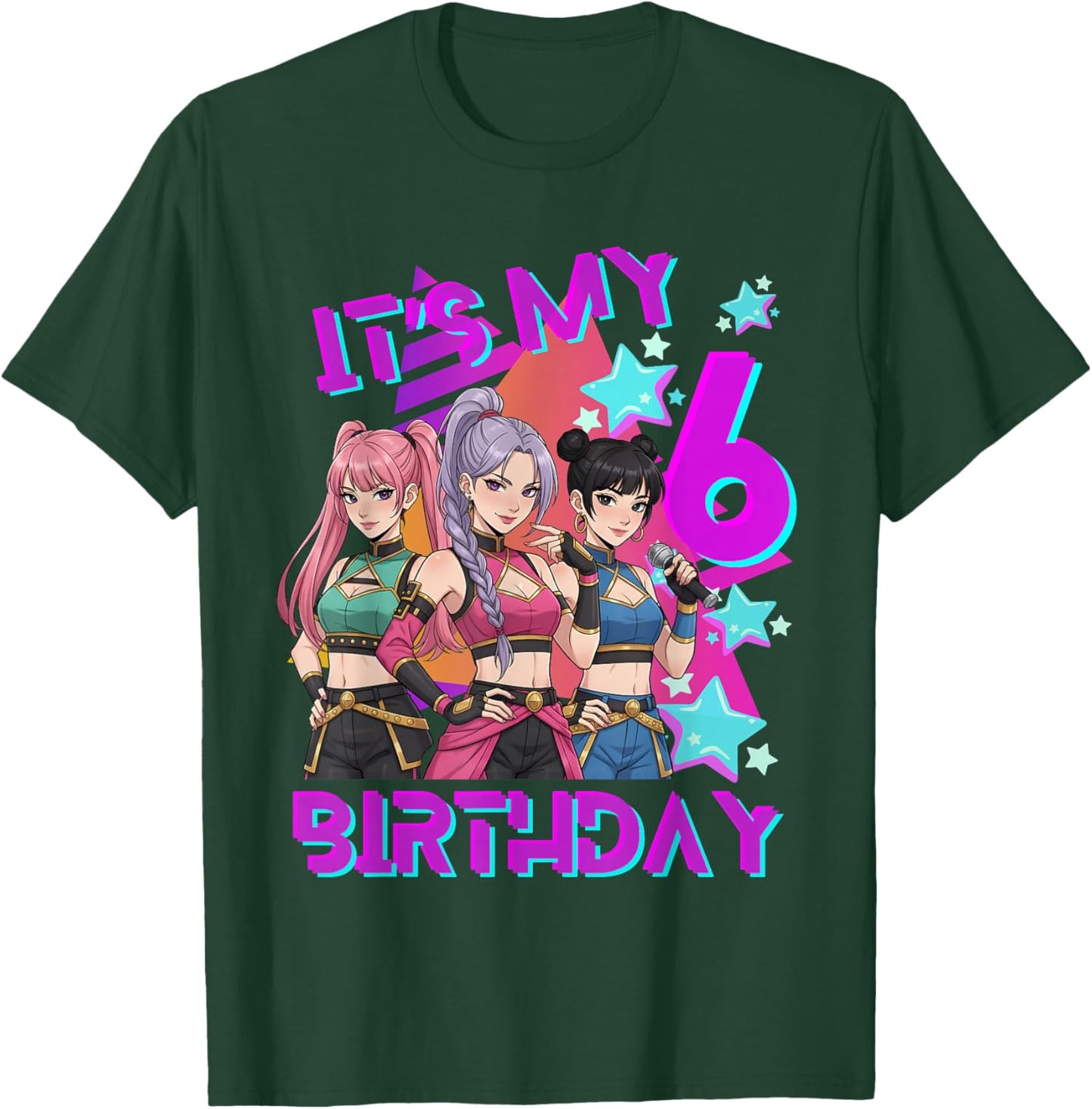 K-Pop K-Pop 6 Years Birthday Girl T-Shirt - T-Shirt | Forest