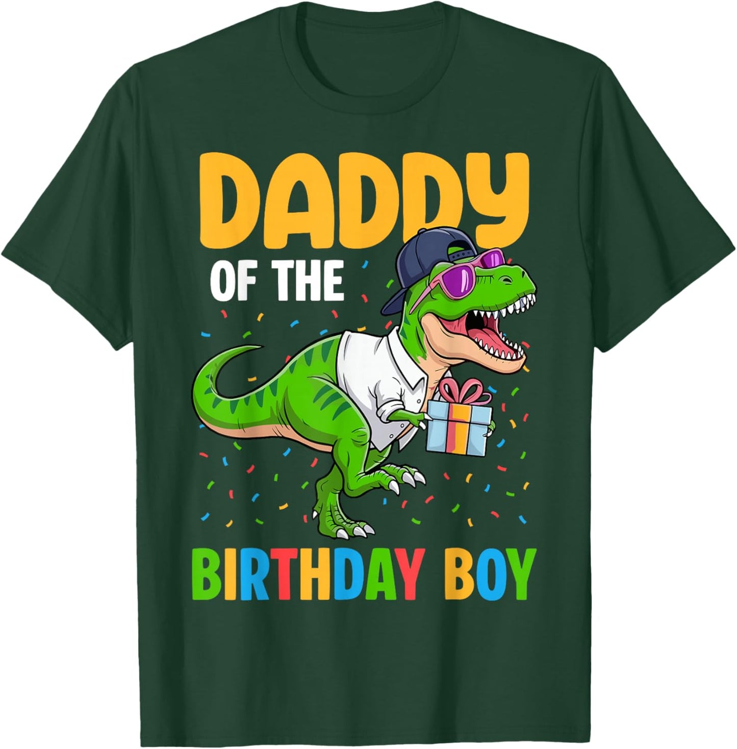 Daddy of The Birthday Party Outfit Dinosaur Squad Dad T-Shirt - T-Shirt | Forest