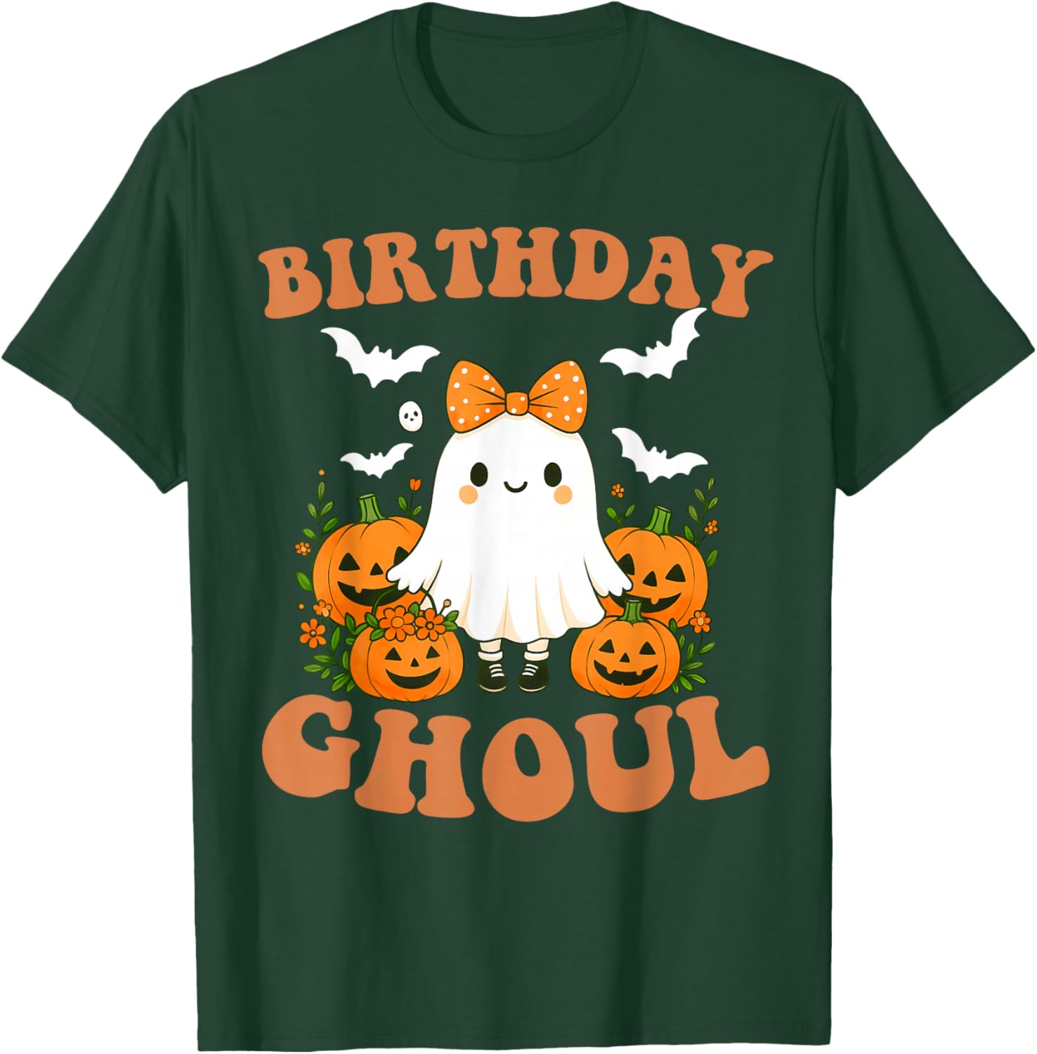 Birthday Ghoul Funny Spooky Ghost Halloween Birthday Girl T-Shirt - T-Shirt | Forest