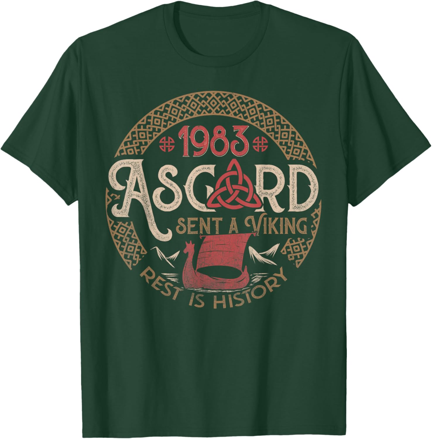 1983 Asgard Sent A Viking - Wikinger 41. Geburtstag T-Shirt - T-Shirt | Forest